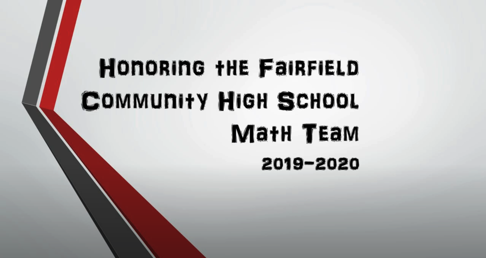 2020 FCHS Math Team Awards